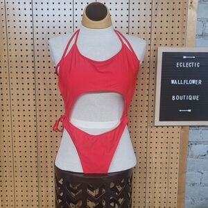 Red Medium String Swimsuit NWT